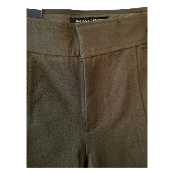 Banana Republic Petite Stretch Women's Green Pants Size 30 Inseam 26 in NWT - Picture 7 of 9